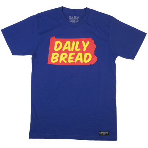 Daily Bread State Logo Tee Blue/Red