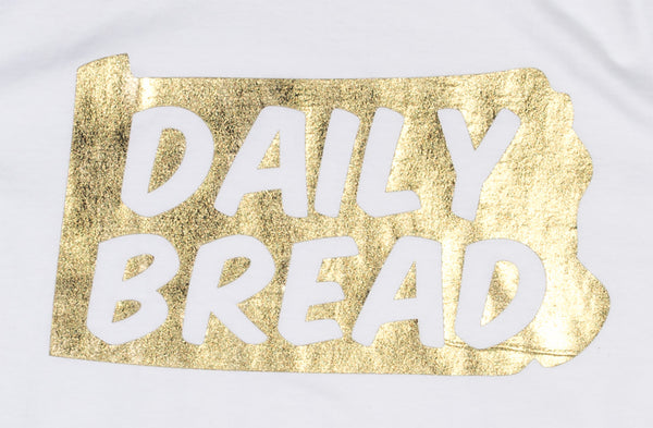 Daily Bread State Logo Tee White/Gold